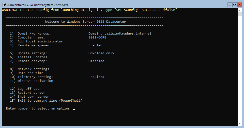 SConfig – Menu-Driven Management Tool